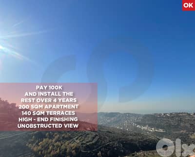 Luxurious Roof Apartment in Bhamdoun ! REF#OK131103 !