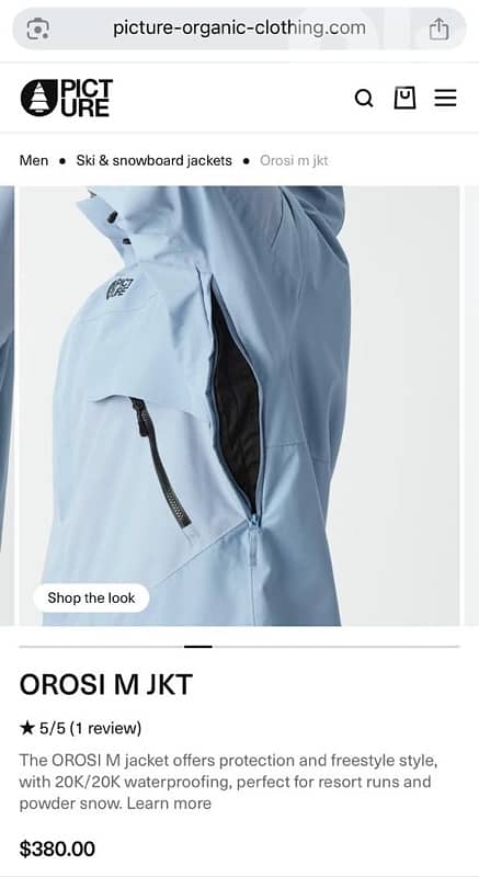 Picture Organic Clothing Ski and Snowboard Jacket 1