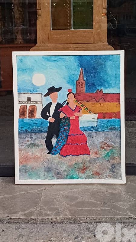 لوحة رسم زيتي اوروبية 1