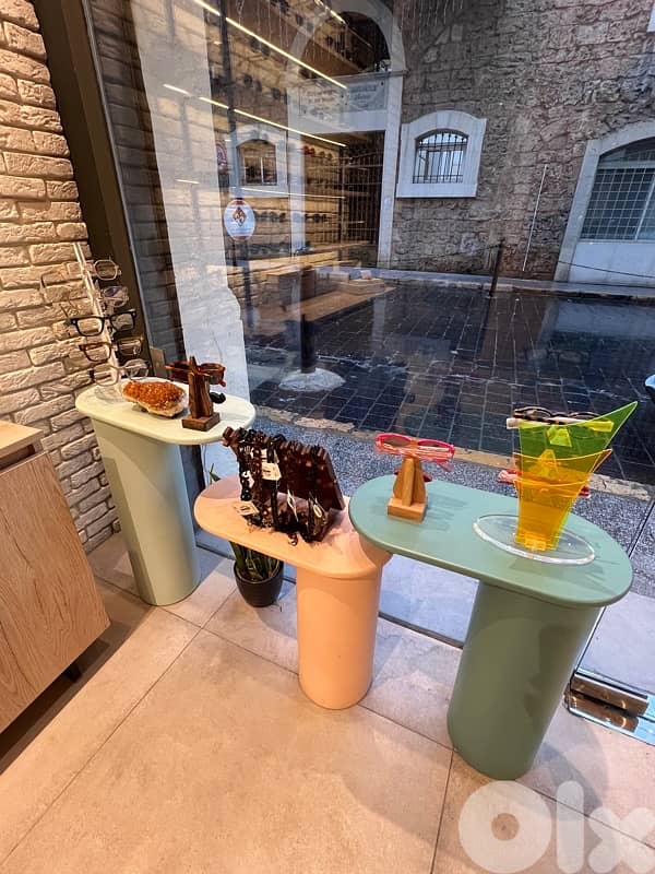 wood dispalys, cabinet , desk, shelves, tables and mirrors for shop 3