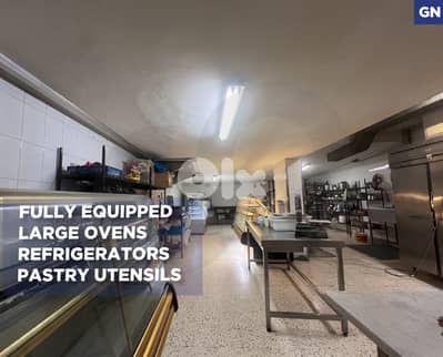 Fully Equipped sweet Factory for Rent IN Jdeideh ! REF#GN131180 !