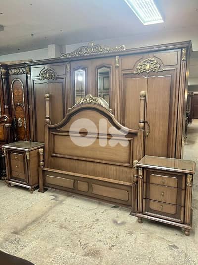 اوضة نوم خشب زان ولاتي ملبسة قشر