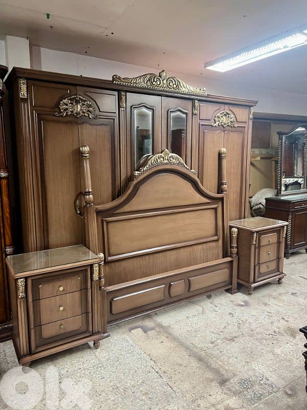 اوضة نوم خشب زان ولاتي ملبسة قشر 4