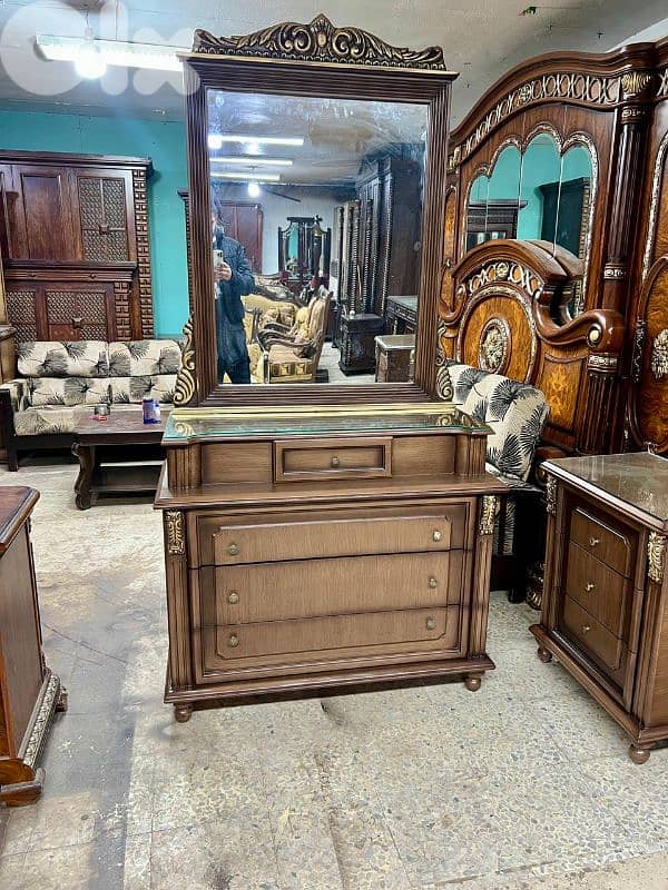 اوضة نوم خشب زان ولاتي ملبسة قشر 6