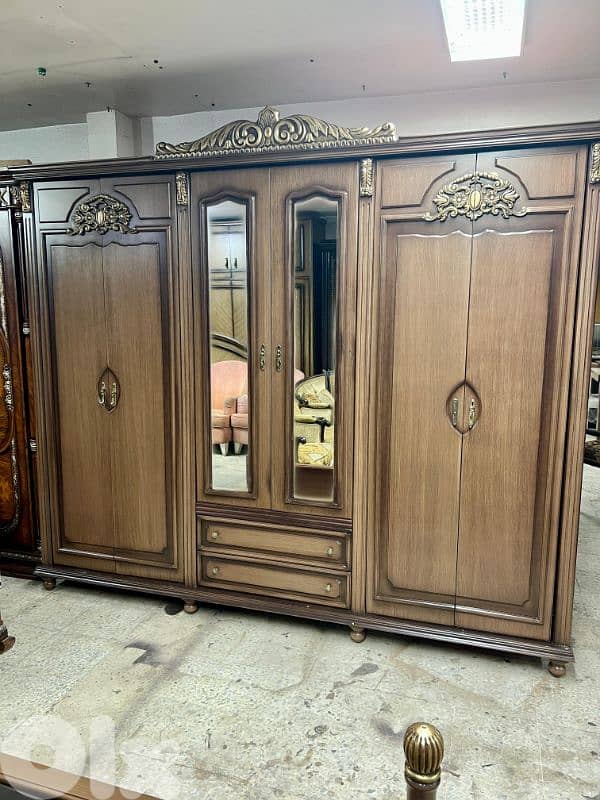 اوضة نوم خشب زان ولاتي ملبسة قشر 7