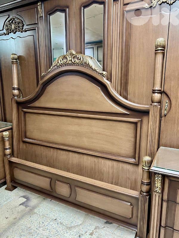 اوضة نوم خشب زان ولاتي ملبسة قشر 9