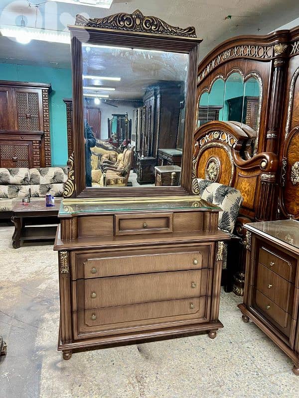 اوضة نوم خشب زان ولاتي ملبسة قشر 10