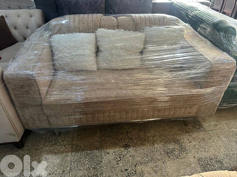 طقم كنبايات مودرن اسفنج إكسترا قماش تركي شبه جديد 3