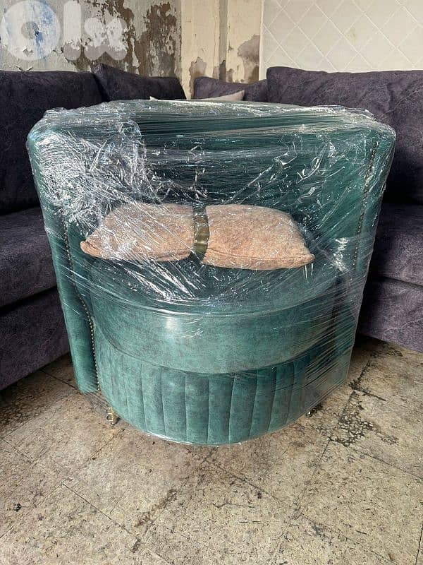 طقم كنبايات مودرن اسفنج إكسترا قماش تركي شبه جديد 6