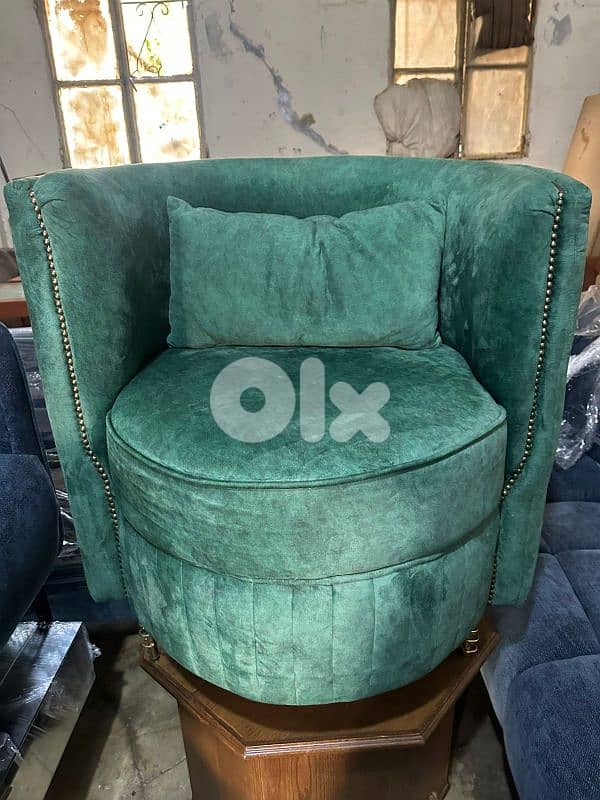 طقم كنبايات مودرن اسفنج إكسترا قماش تركي شبه جديد 9