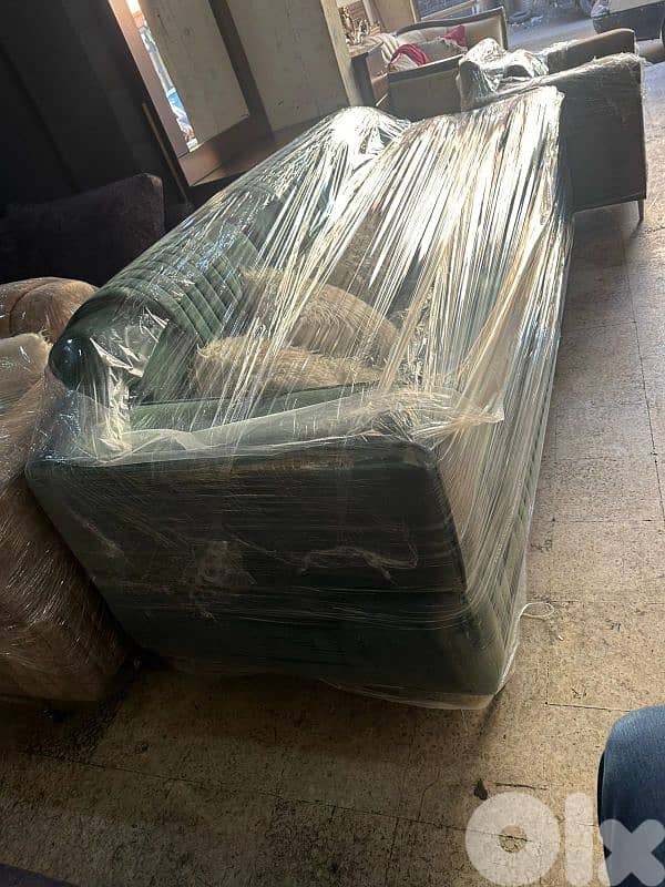 طقم كنبايات مودرن اسفنج إكسترا قماش تركي شبه جديد 10