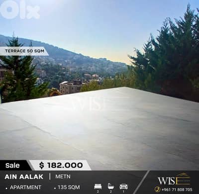  135 SQM Apartment with Terrace for SALE in Ain Aalak!