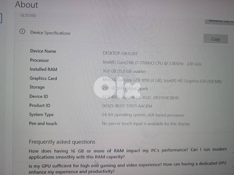 Asus ROG Strix GL553V 3