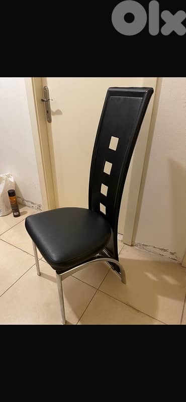 Modern Black Dining Chairs (Set of 6) 1