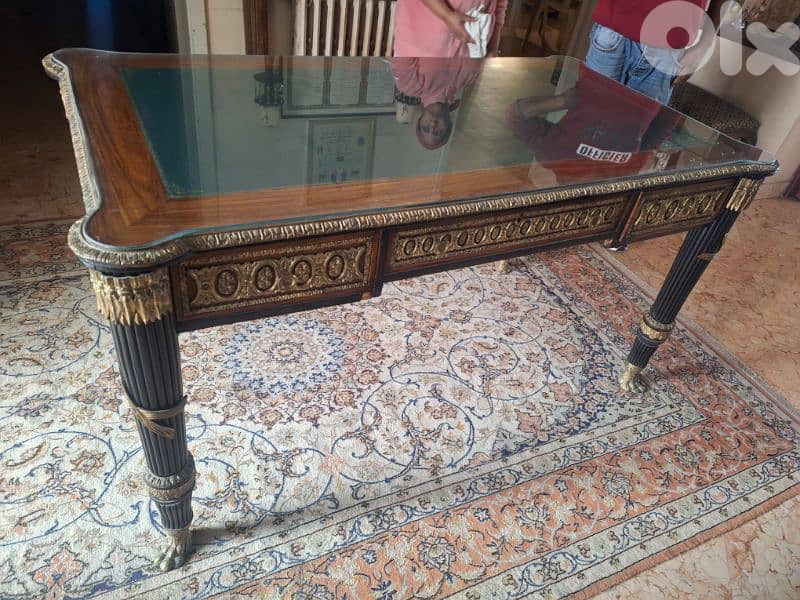 مكتب فرنسي انتيك فخم ومميز منزل برونز من الروائع لا يتكرر 1