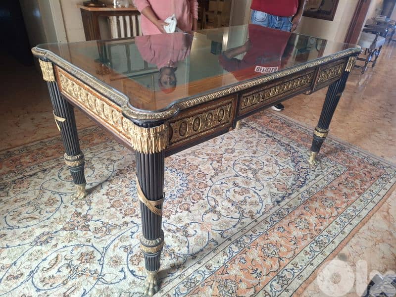 مكتب فرنسي انتيك فخم ومميز منزل برونز من الروائع لا يتكرر 2