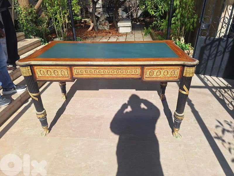 مكتب فرنسي انتيك فخم ومميز منزل برونز من الروائع لا يتكرر 4