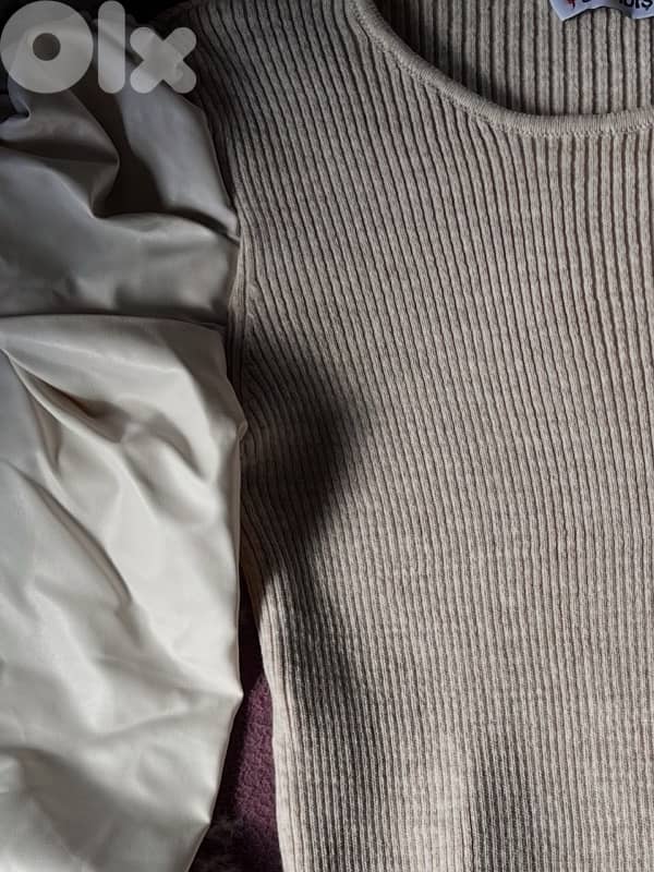 BEIGE  2 textures blouse 2