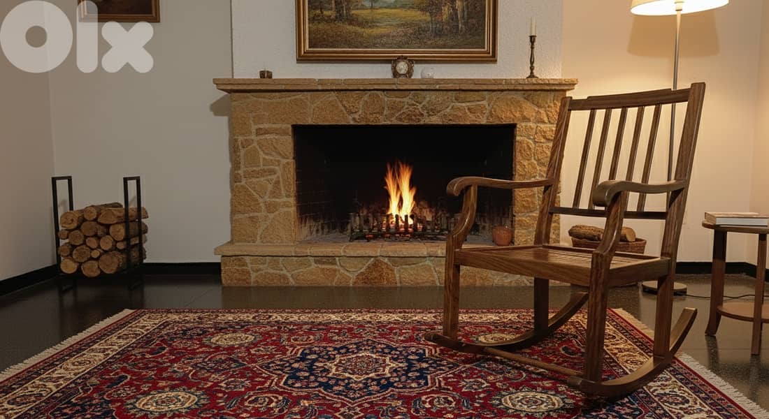 Handcrafted Wooden Rocking Chair - Brand New - $199 - كرسي هزاز 1