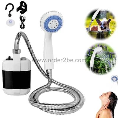 Rechargeable Camping Shower – Portable 2200mAh Pump with Steady Flow