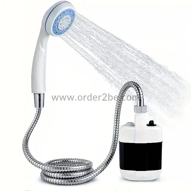 Rechargeable Camping Shower – Portable 2200mAh Pump with Steady Flow 4