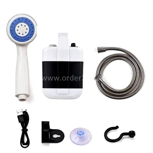 Rechargeable Camping Shower – Portable 2200mAh Pump with Steady Flow 7