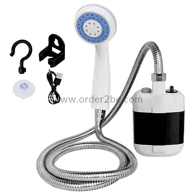 Rechargeable Camping Shower – Portable 2200mAh Pump with Steady Flow 9