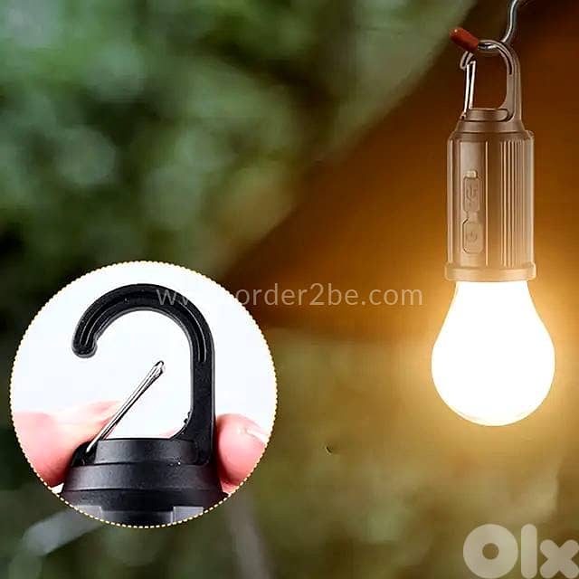 Solar & USB Camping Light — Waterproof LED Tent Lantern, Type-C Charge 5