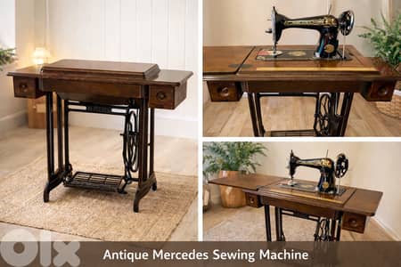 Vintage Mercedes Sewing Machine with table -ماكينة خياطة مرسيدس