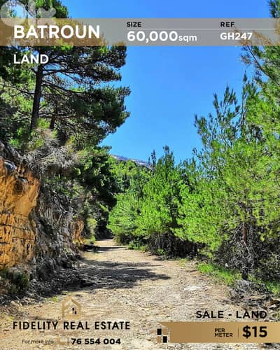 Land for sale in Batroun GH247 أرض للبيع في البترون