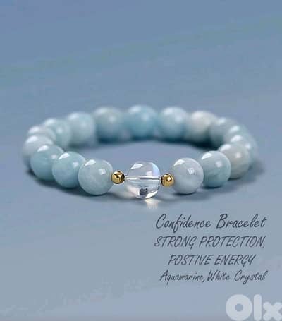 Natural Aquamarine Gem Stone Bracelet , best gift