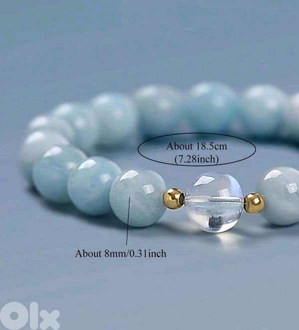 Natural Aquamarine Gem Stone Bracelet , best gift 1