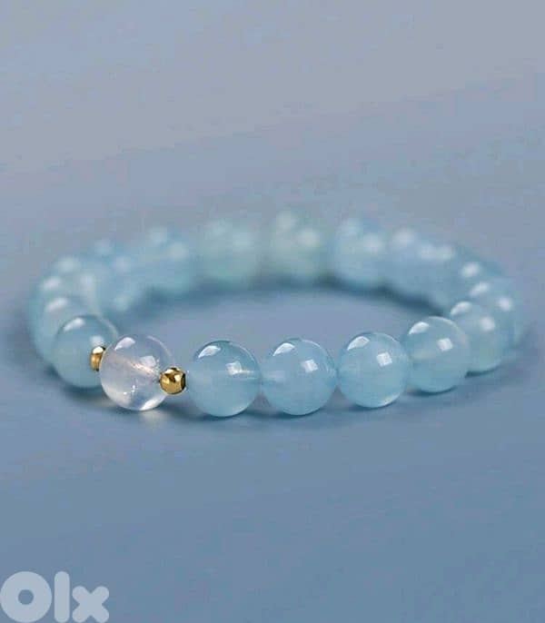 Natural Aquamarine Gem Stone Bracelet , best gift 2
