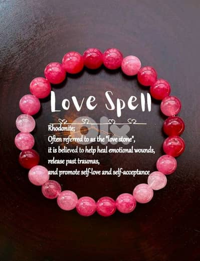 Natural Rhodonite Gem Stone Bracelet