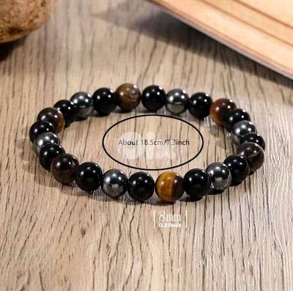 Natural Gem Stone Bracelet 3 different stones 1