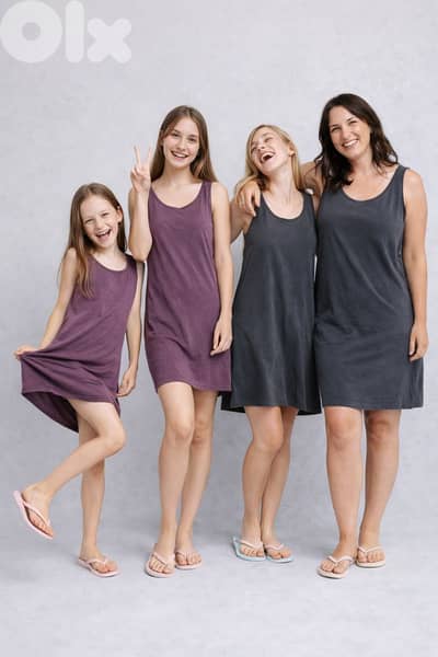 Girls & Women's Cotton Tank Nightgown Sleeveless