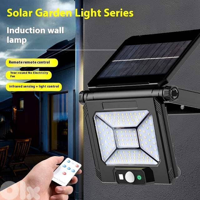 750-Lumen Solar Wall Light: Motion Sensor, Dual Power & IP65 Security 1