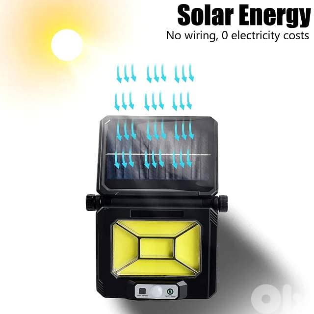 750-Lumen Solar Wall Light: Motion Sensor, Dual Power & IP65 Security 2