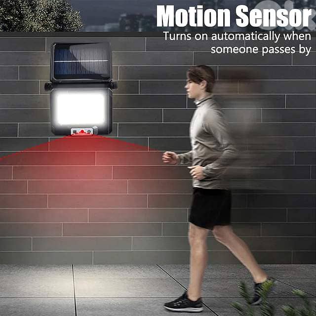750-Lumen Solar Wall Light: Motion Sensor, Dual Power & IP65 Security 4