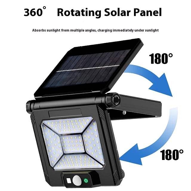 750-Lumen Solar Wall Light: Motion Sensor, Dual Power & IP65 Security 5