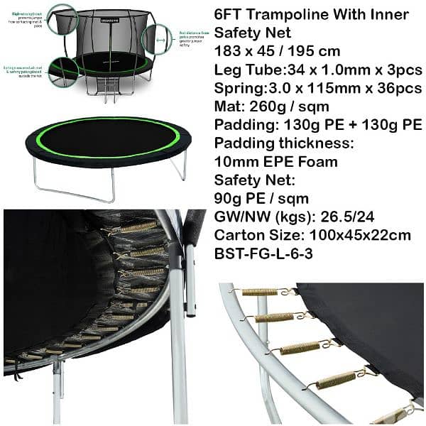 6 feet trampoline 1