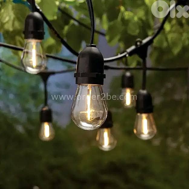 Heavy-Duty E27 Outdoor String Light Cable – Weatherproof & Linkable 3