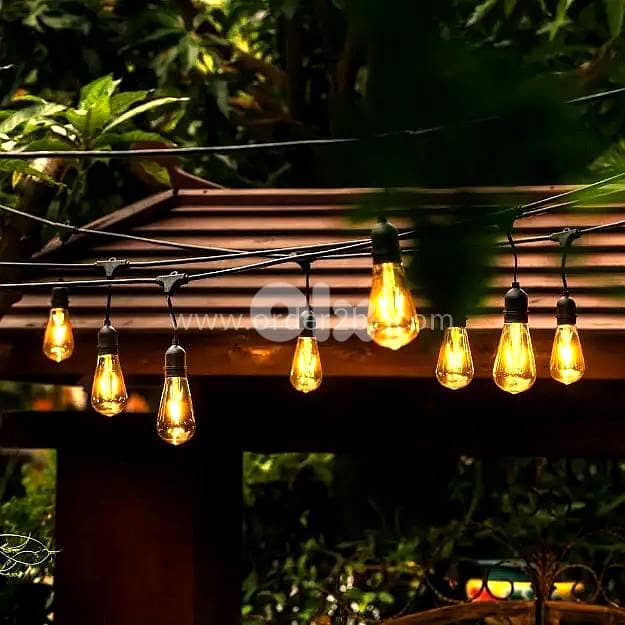 Heavy-Duty E27 Outdoor String Light Cable – Weatherproof & Linkable 8
