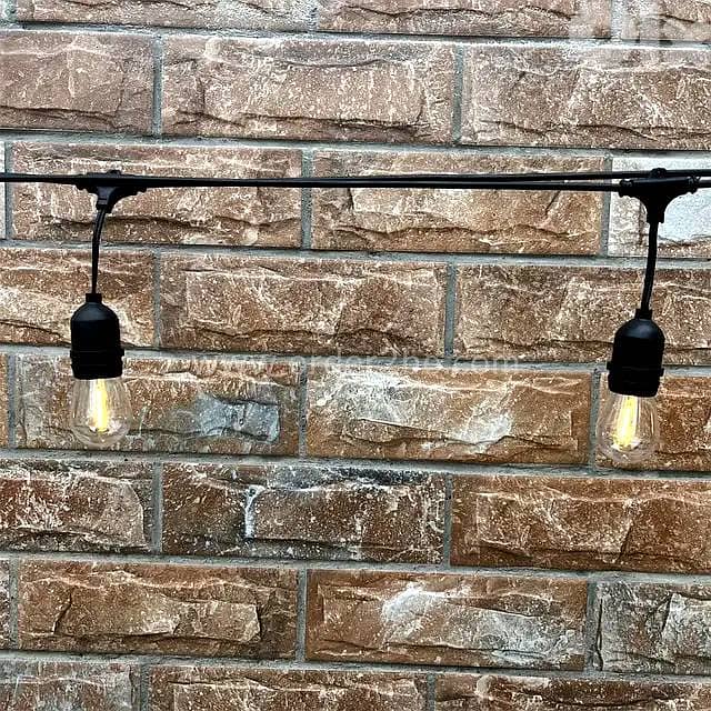 Heavy-Duty E27 Outdoor String Light Cable – Weatherproof & Linkable 10