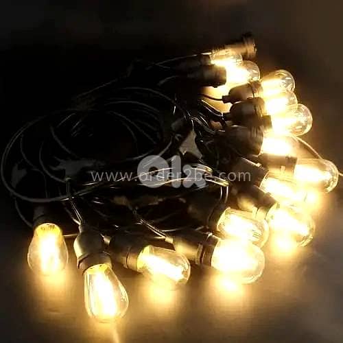 Heavy-Duty E27 Outdoor String Light Cable – Weatherproof & Linkable 11