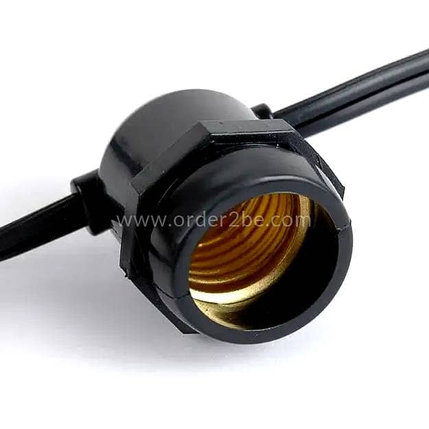 Heavy-Duty E27 Outdoor String Light Cable – Weatherproof & Linkable 13