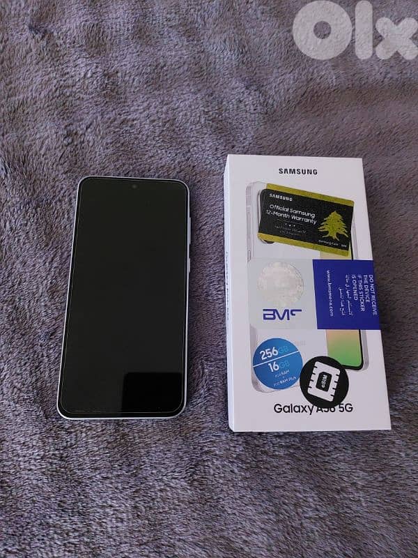 Samsung A56 - 5G - 256/8 gb white, in excellent condition,  with box 1