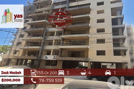 Zouk Mosbeh 155m2 Or 200m2 | Under Construction | Pymt Facilities | EL