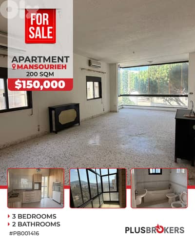 Apartment for sale in Mansourieh!