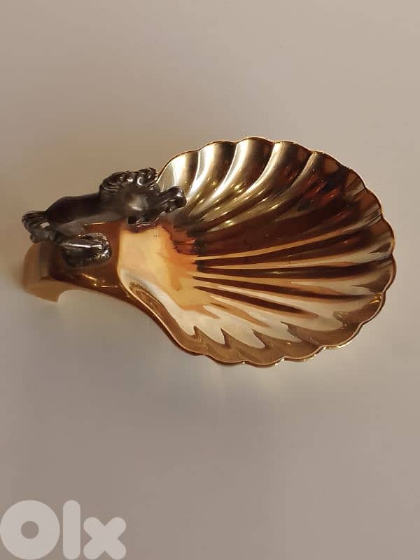 Vintage ZBA Silver Plated Seba horse and shell trinket dish 1